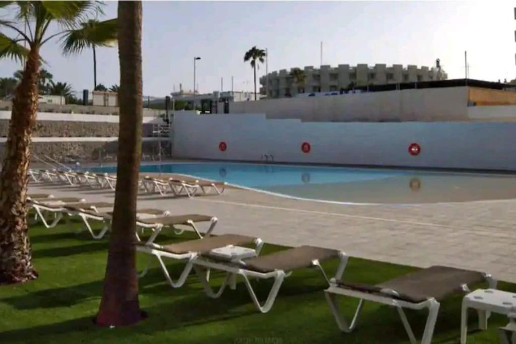 Traumhafte Wohnung Mit Panoramablick Und Pool Playa del Ingles  Exterior photo